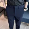 Men's Pants 2023 Spring And Autumn Plus Size 42 40 38 Embroidered Suit British Fashion Business Casual Slim Fit