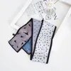 Scarves 2023 Korean-Style 95 9 Fashion Print Long Silk Scarf Women Narrow Neckerchief Tie Hair Band Skinny Head