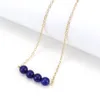 Natuursteen 8mm Kraal Kettingen Lapis Amethist Kristal Agaat Ketting Voor Vrouwen Sieraden