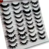 False Eyelashes New Mixed 20 Pairs 100 Real Mink Eyelashes 3D Natural False Eyelashes Mink Lashes Soft Eyelash Extension Makeup Kit Cilios x0802