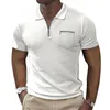 Camisetas Masculinas Manga Longa Camiseta Masculina Tendência da Moda Bolso com Zíper Bolso Esportivo Conjunto Simples para Homem