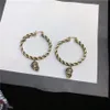 Designer örhängen kvinnor g logo studs lyx charm retro örhänge modetillbehör smycken dubbel lp3