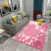 Mattor 3D Pink Love Heart Mattor för alla hjärtans dag Present Kök Badrum Anti-SKID RUG LIVING ROOM GIRLER Bedrum Dekor Bolvet Area Mat R230802