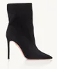 Winter Damen Manzoni Bootie Stiefel Senior Wildleder Stiefeletten London Head Design Italien Trendiges Abendkleid High Heels Booties EU 35-43