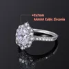 Wedding Rings she Floral Halo 2 7Ct Oval Cut AAAAA Cubic Zircon Genuine 925 Sterling Silver Engagement Luxury Jewelry for Women 230802