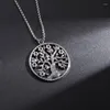 Pendentif Colliers Classique Haute Qualité En Acier Inoxydable Arbre De Vie Collier Pour Hommes Femmes Personnalité Tendance Cadeaux De Vacances