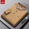 Polos para hombres Ropa para hombres Otoño Juventud Negocios Bordado Camiseta Polo con solapa para hombres Polo de manga larga para hombres Camiseta para hombres 230801