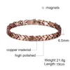 Charm Bracelets Magnetic Pure Copper for Women Vintage Chain Health Energy Bangles Arthritis Jewelry 230801