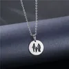 Stainless Steel Jewelry Teacher Gift Family Forever Mom Dad Daughter Son Charm Necklace Forever Couple Lovers Gift