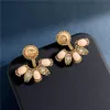 Дизайнерские серьги женские серьги-гвоздики с логотипом G Роскошные очаровательные серьги в стиле ретро модные аксессуары ювелирные изделия двойные lp3