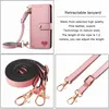 Capas de telefone celular Crossbody Zipper Carteira Cartão Solt Capa de couro para iPhone 14 Pro Max 11 12 13 X XS XR 7 8 Plus RFID Strap Lanyard Bolsa Capa L230731