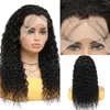 Water Wave Lace Front Pruik Menselijk Haar 13X4 180% Volledige Dichtheid Transparante Frontale Pruiken Diep Krullend Sluiting