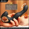 Anal Toys Jeusn rullande vibrerande manlig prostata massage fjärrkontroll Analpluggstroppar för man G-Spot Stimulera gay analsexleksaker 230801