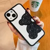 Étuis de téléphone portable Mignon coréen Glitter Bear Cuir Soft Case pour iPhone 14 Pro Max 14 Plus 13 12 11 XS XR X Luxe Bling Antichoc Silicone Cover L230731