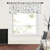 Curtain Arrow Gradient Texture Black Kitchen Small Window Tulle Sheer Short Bedroom Living Room Home Decor Voile Drapes