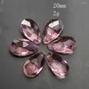 Chandelier Crystal 5PCS 20mm Clear Pink Angel Tears Drops Faceted Prism Parts Home Weding Hanging Decor Bead Curtain Pendants