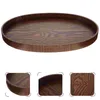أدوات المائدة مجموعات الخشب الصلبة لوحة عشاء بيضاوي صينية صينية عرض الخبز تقديم ديكور سطح المكتب حساس