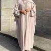 民族衣類アバヤイスラム教徒ドバイドバイ刺繍ボーダーバットウィングスリーブクリンクルファブリックイスラムヒジャービの女性カフタンカジュアルラマダンイード