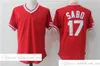 Vintage Movie Baseball Wears Jersey 14 Pete Rose 17 Chris Sabo 30 Ken Griffey Jr. 34 Homer Bailey 39 Devin Mesoraco Maillots 1969 1976 Hommes Femmes Jeunesse Taille S - XXXL