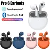 Fones de ouvido sem fio Pro 6 TWS com microfone Fone Bluetooth Earbuds Pro6 J6 Headset para Apple iPhone Xiaomi Huawei