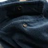 Pantalons pour hommes 2023 automne et hiver velours côtelé mode décontracté japonais rétro épais Stretch lavé vieux outillage de poche ample