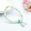 Strand äkta Natural Myanmar Jadeite Gourd Charm Armband Män Kvinnor Fina smycken Tillbehör Grad A Burma Jades Bangle Armband