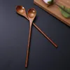 Spoons 3 Pieces Wood Mixing Spoon Natural Wooden Set Dessert Serving Cooking Utensils For Stirring