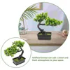 Dekorativa blommor falska växter skrivbord bonsai dekor konstgjorda träd realistiska imitation tall ornament