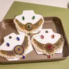 Kedjor Böhmen vintage pärla strass örhängen halsband för kvinnor flickor färgglada mode etniska geometriska gåvor