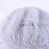Stingy Brim Hats 1st Kvinnors eleganta flerfärgade konstnär Rabbit Fur Lapin Newsboy Beanie Beret Hat Warm Winter Hat Retro Plain Beret Solid Color J230802