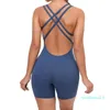 Yoga Outfit Vrouwen Rekbare Zachte Compressie Sneldrogende Een Stuk Gewatteerde Bodysuit Sexy Indoor Gym Fitness Hardlopen Oefening Strakke Pak