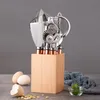 Set di piccoli utensili da cucina Set da 13 pezzi Coltello per sbucciare, Coltello da frutta, Planner per melone, Set di utensili alimentari ausiliari con supporto