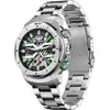 YELANG Hommes Montre Militaire 44mm Sport Automatique Mécanique Montre-Bracelet Plongeur 30ATM Étanche Squelette Lumineux Saphir 8N40