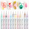 Nagellack 12 ste art graffiti penna set målning markör ritning foder gel hybrid lack professionell material manikyr ntty1 230802