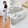 Kvinnor skor plattform läder kvinna designer casual topp mode sneakers flickor beige gul grå utomhus kvinnor snörning platt sporttränare storlek 36-41 s s s