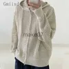 Blusas masculinas Gmiixder Jaqueta de tricô oca com capuz Manga comprida Cardigã Casaco protetor solar Coreano Trendy Designer Suéter com zíper Top J230802