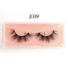 Valse wimpers Wimpers Handgemaakte natuurlijke Crossing Zachte valse wimpers 1 paar glitter verpakking Make-up Extension Lange wimper 3D Mink Lashes E11 x0802