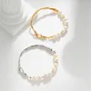 Strand Bohemian Onregelmatige Natuurlijke Zoetwater Parels Armband Voor Vrouwen Meisjes Boho Bangle Partij Sieraden Geschenken