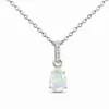 Kedjor som säljer S925 Sterling Silver Fashion Versatile Moonlight Stone Necklace Pendant For Women in Japan Sydkorea E