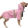 Dog Apparel Waterproof Puppy Pet Raincoat Coat Jacket Reflective Rain Gear Clothes For Small Medium Large Dogs Labrador 4 Colors