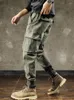 Men's Pants British Style Cargo Men Autumn Winter Thick Casual Baggy Large Size Haren Pocket Design