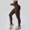 Aktive Hosen Nahtlos Gestrickte Yoga Frauen Einfarbig Super Stretch Hohe Taille Sport Leggings Sexy BuLift Workout Strumpfhosen Gym Tragen