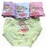Panties 4pcs Girls Cotton Healthy Boxers Children Underwear Kids Short Panties Girl Bear Cat Princess Prints Underpants Brief Size 212T x0802