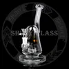 9 polegadas Dab Rig Glass Bong Smoke Water Pipe Hookah com Honeybee Perc Mini Bongs Clear Color Tobacco Atacado