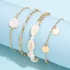 Anklets 2023 Summer Shell Rope for Women Gold Color Charm Anke Bracelets Fashion Jewelry Accessories