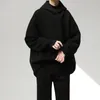 Herrtröjor överdimensionerade män mode avslappnad grå svart huva tröja streetwear koreansk lös pullover hoodie mens hoody s-2xl