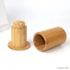 2st Toothpick Holders Tandpetare Holder Dispenser Box Wood Cocktail Stick Träkök Tandpetare Behållare R230802