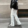 Erkekler Kot Siyah Skinny Erkekler High Street Zip Geniş Bacak Vaqueros Moda Slim Y2K Pantolon Sokak Giyim Punk Yaz Fit Denim Pantolon
