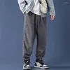 Men's Pants Corduroy Casual Trousers Autumn Winter High Street Loose Sweatpants Male Wild Trendy Pantalones Jogger