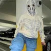 Sweats à capuche pour hommes Sweats Y2k Emo Femmes Strass Squelette Zipper Hoodie Street Costume Grunge Super Sweat Gothique Harajuku Alt Skull Z230802